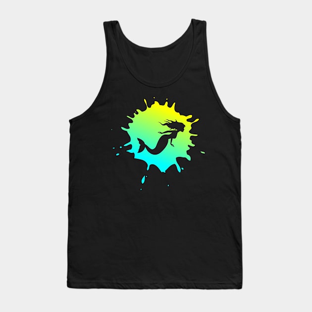 Men or Boys Slime Mermaid Tank Top by JKFDesigns